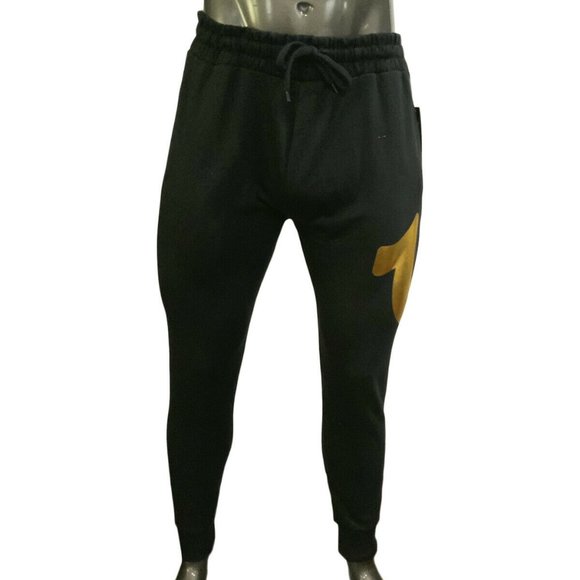 NWT TRUE RELIGION AUTHENTIC MENS BLACK SLEEPWEAR JOGGER SWEATPANTS SIZE XL